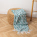 Chevron Jacquard Throw - Duck Egg-Throw