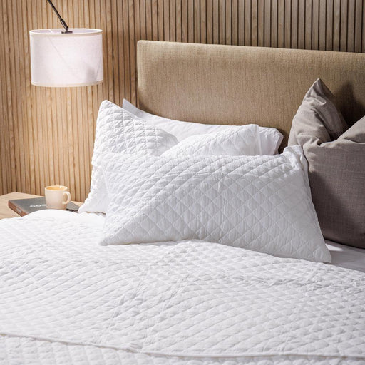 Clay Whisper Soft Premium Cotton Quilt White-Quilts & Comforters