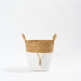 Conical Bullrush/Paper Basket -White-Basket