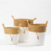 Conical Bullrush/Paper Basket -White-Basket