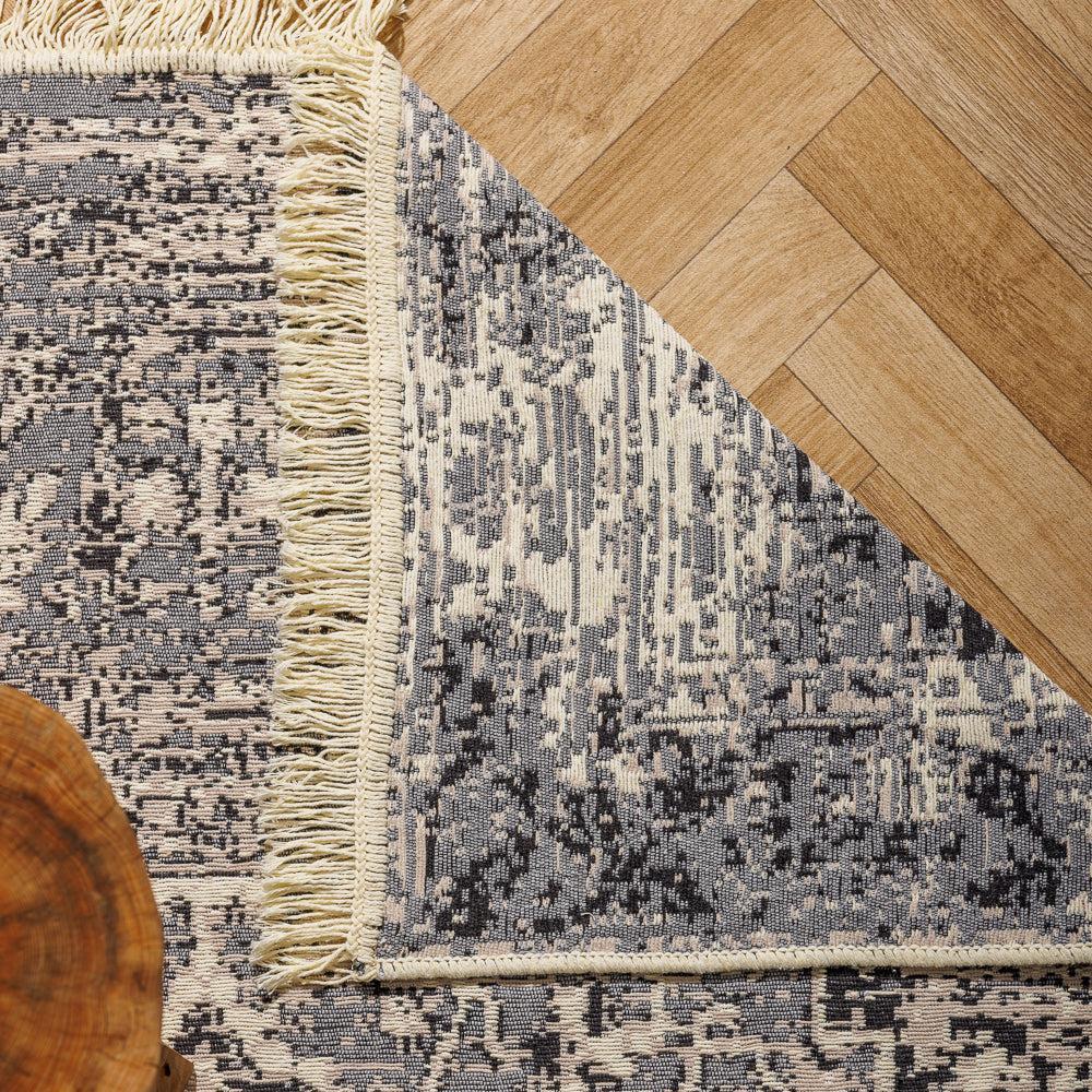 Corfu Mediterranean Collection Jacquard Polycotton Carpet Sage-Carpets/Rugs
