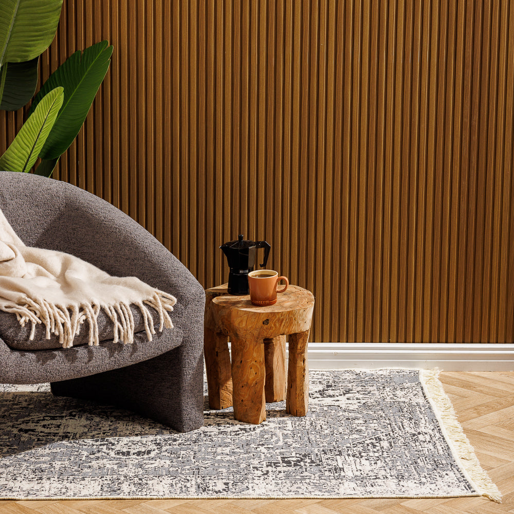 Corfu Mediterranean Collection Jacquard Polycotton Carpet Sage-Carpets/Rugs