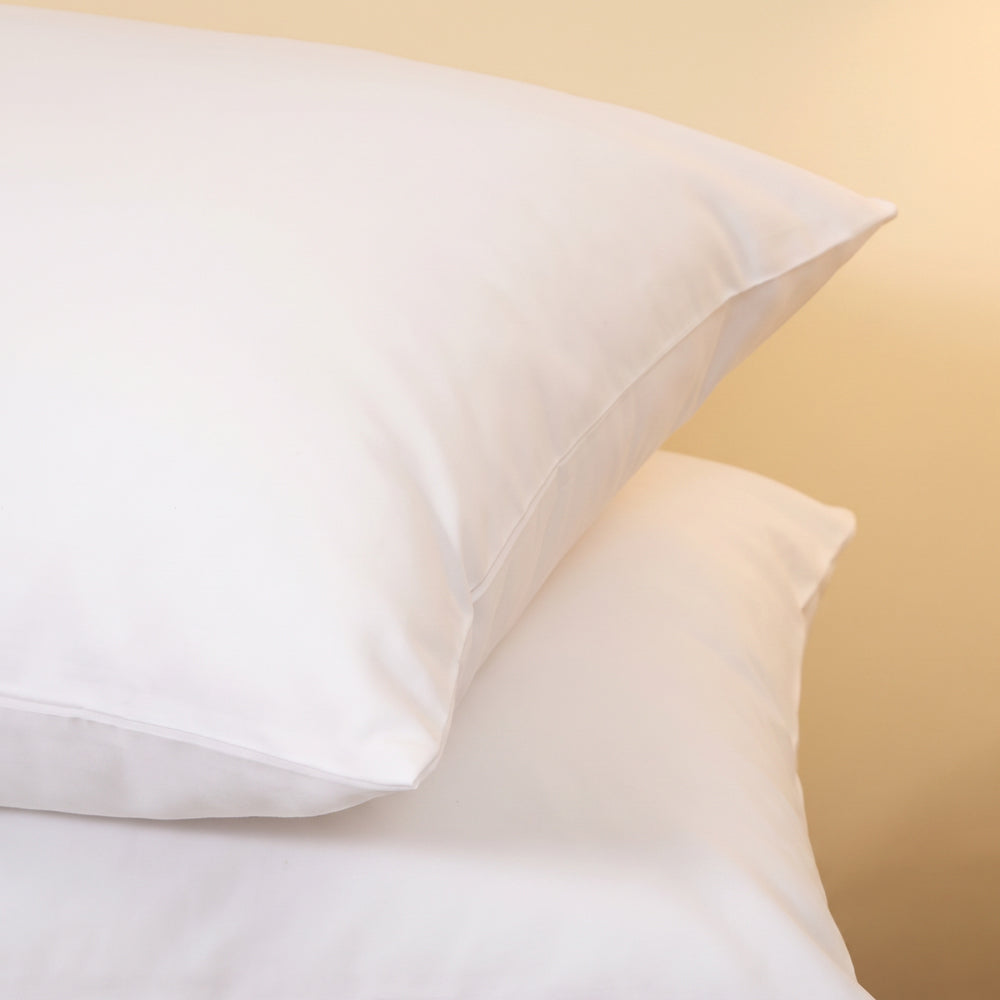 Cotton Bay 400 Thread Count Sateen Pillowcase Standard White-Pillowcases