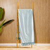 Cotton Bay Bengal Stripe 100% Cotton Cover Throw Turquoise