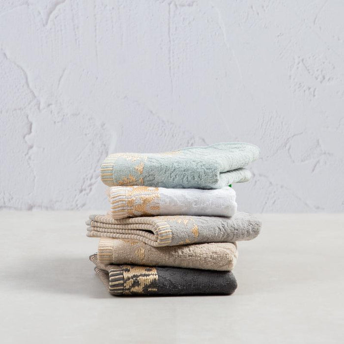 Cotton Bay Jacquard Border Guest Towel