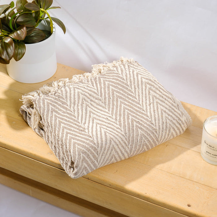 Cotton Bay Ladder Throw - Mushroom-Throw