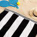 Cotton Bay Miami Cabana Beach Towel Black-Beach Towels