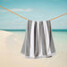 Cotton Bay Miami Cabana Beach Towel Light Grey-Beach Towels