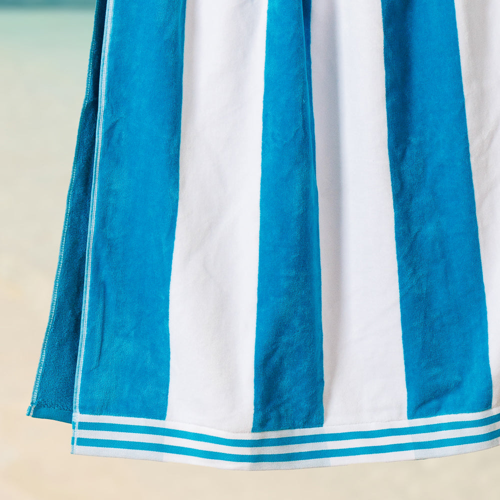 Cotton Bay Miami Cabana Beach Towel River Blue-Beach Towels