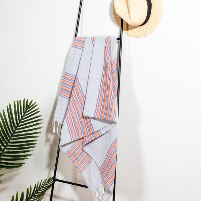 Rio Stripe Fouta Bag - Orange