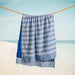 Cotton Bay Stripe Backed Fouta Indigo Blue-Foutas