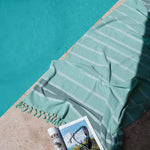 Cotton Bay Summer Striped Fouta Striped Water Green