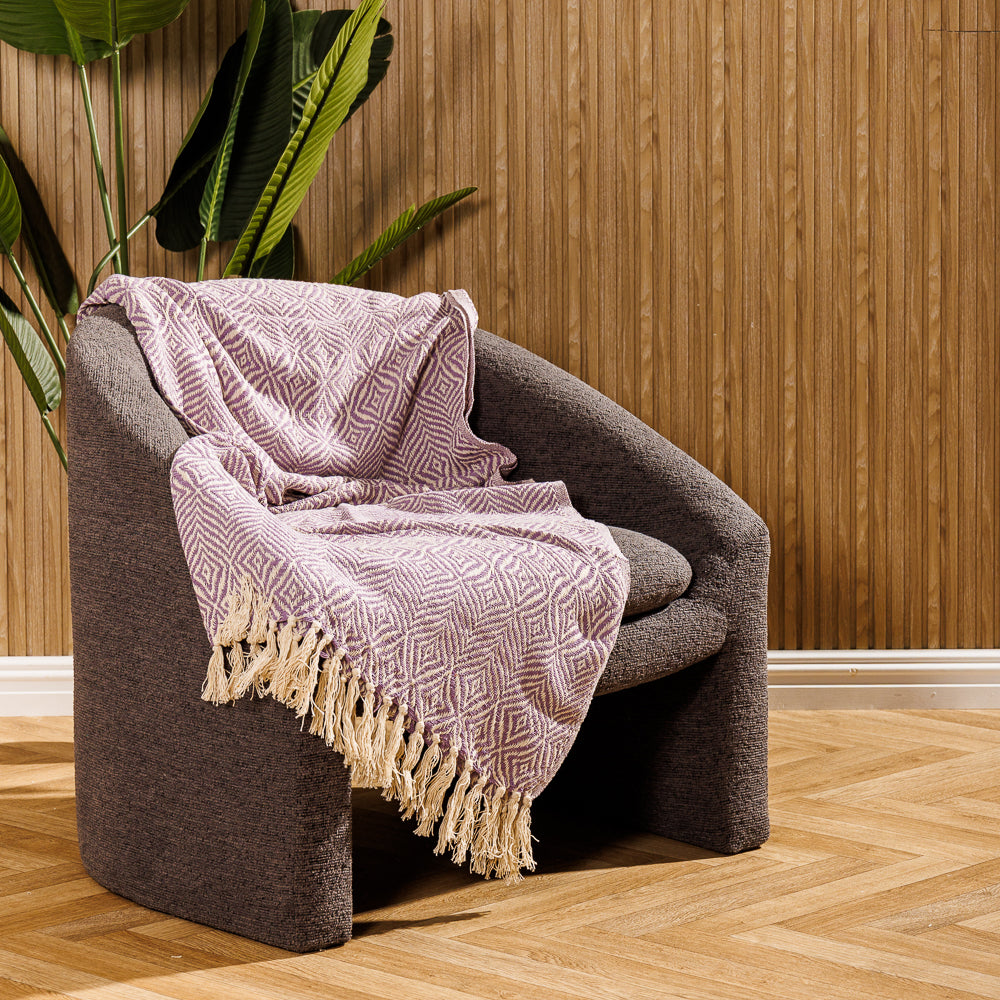 Cotton Bay Throw Nordica Lilac-Throws