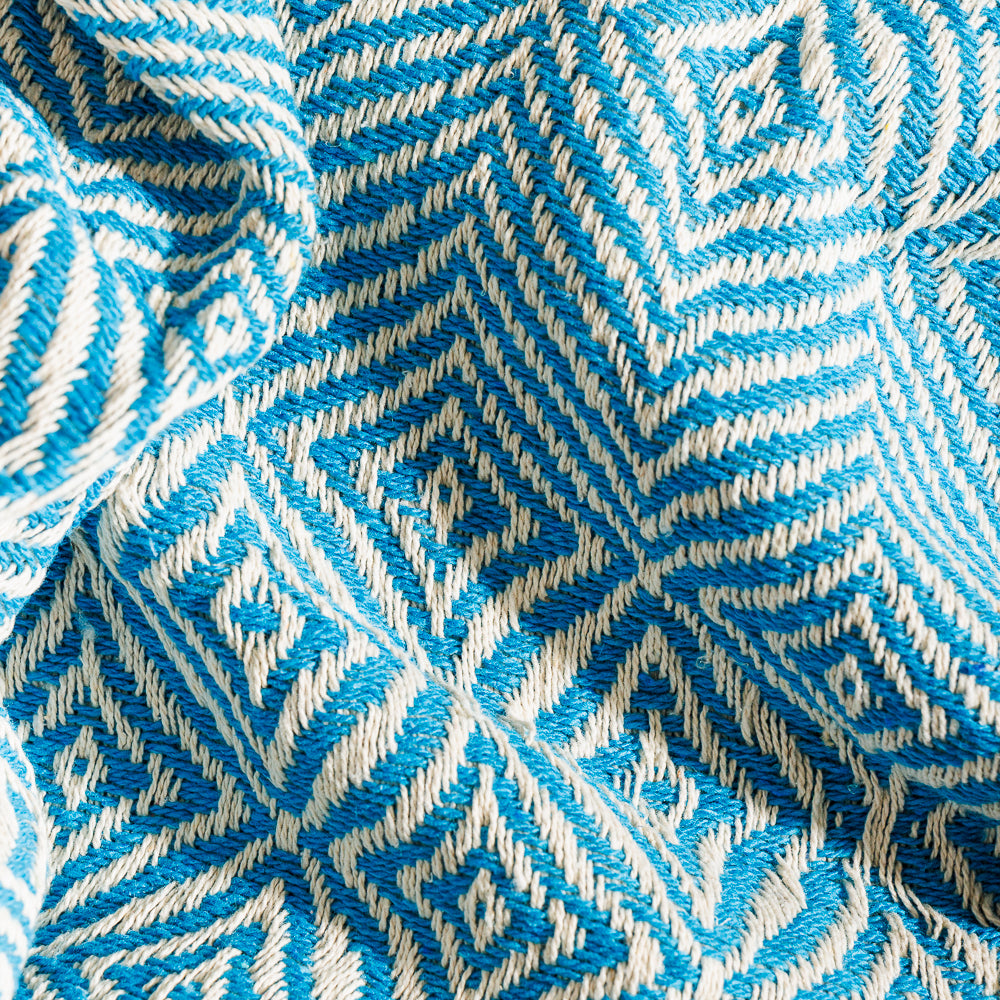 Cotton Bay Throw Nordica Turquoise-Throws