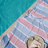 Cotton Bay Toweling Fouta Blue and Red