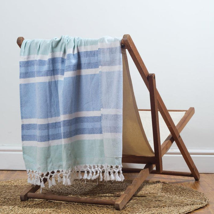 Towelling Fouta - Blue & Sea Green