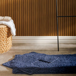 Cotton Bay Tufted Bathroom Mat Navy 2 Piece