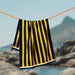 Cotton Bay Velour Stripe Beach Towel Golden Coastline-Beach Towels