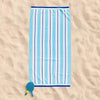 Cotton Bay Velour Stripe Beach Towel Ocean Drift