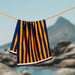 Cotton Bay Velour Stripe Beach Towel Tangerine Wave-Beach Towels