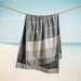 Cotton Bay Villiti Stripe Backed Fouta Black and Beige-Foutas