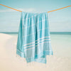 Cotton Bay Villiti Stripe Backed Fouta Turquoise