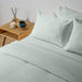 Cotton Club 250 Thread Count Satin Stripe Duvet Cover Set - Duck Egg