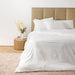 Cotton Club 300 Thread Count Washed Cotton Duvet Cover Set White-Duvet Cover Sets