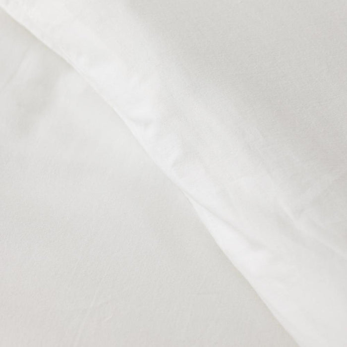 Cotton Club 300 Thread Count Washed Cotton Duvet Cover Set White-Duvet Cover Sets
