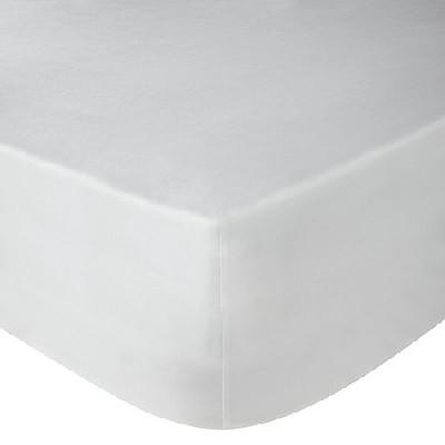 Cotton Club 400 Thread Count Sateen Fitted Sheet with 2 Pillowcases - White