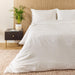 Cotton Club 450 Thread Count Jacquard Damask Duvet Cover Set White-Duvet Cover Sets