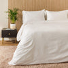 Cotton Club 450 Thread Count Jacquard Gridlock Duvet Cover Set White
