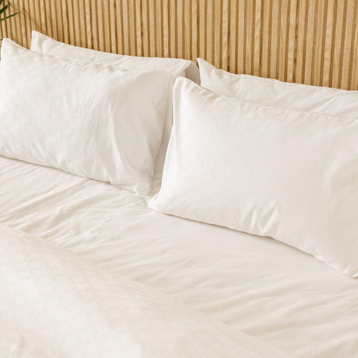 Cotton Club 450 Thread Count Jacquard Moroccan Duvet Cover Set White-Duvet Cover Sets