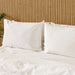 Cotton Club 450 Thread Count Jacquard Wave Duvet Cover Set White-Duvet Cover Sets