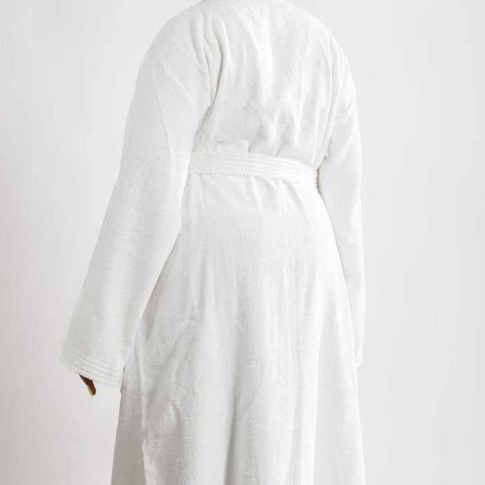 Cotton Club Deluxe Toweling Bathrobe White-Bathrobes