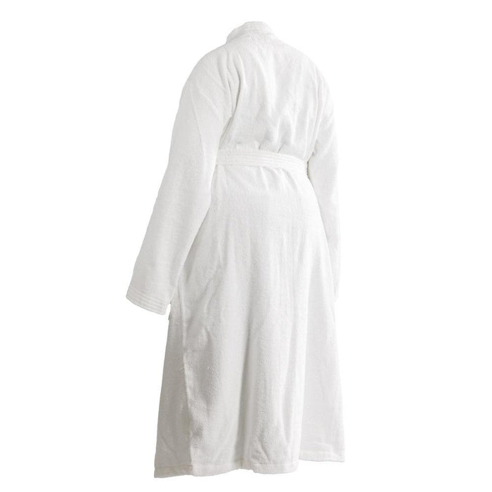 Cotton Club Deluxe Toweling Bathrobe White-Bathrobes