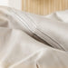 Cotton Collection 400 Thread Count 2 Line Satin Stitch Duvet Cover 6 Piece Set Silver-Duvet Cover Sets
