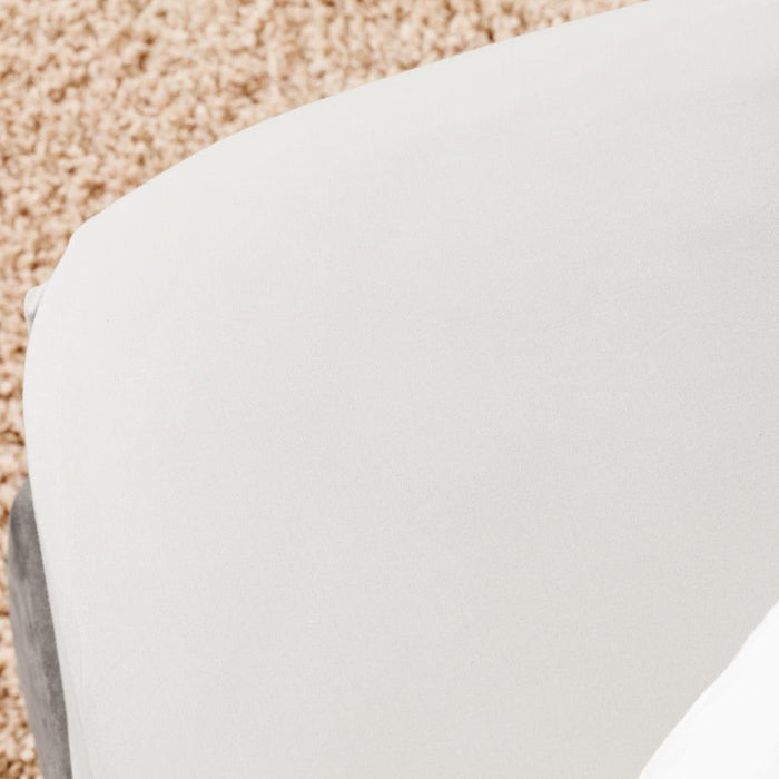 Cotton Collection 400 Thread Count 2 Line Satin Stitch Duvet Cover 6 Piece Set Silver-Duvet Cover Sets