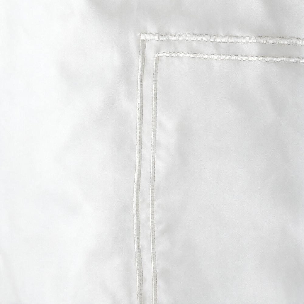 Cotton Collection 400 Thread Count 2 Line Satin Stitch Duvet Cover 6 Piece Set White-Duvet Cover Sets
