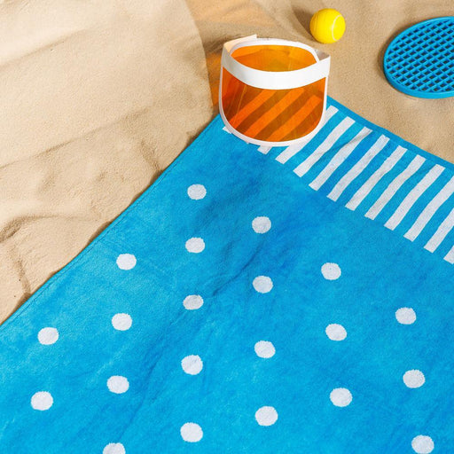 Coastal Confetti Velour Beach Towel-Beach Towels