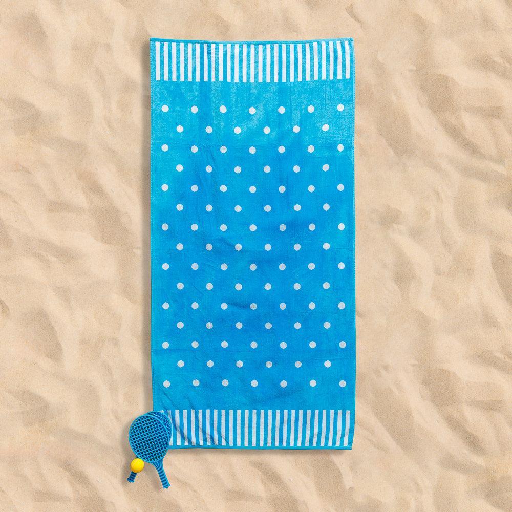 Coastal Confetti Velour Beach Towel-Beach Towels