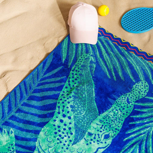 Crocodile Cove Velour Beach Towel-Beach Towels