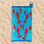 Cotton Collection Lobster Lagoon Velour Beach Towel