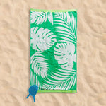 Cotton Collection Palm Paradise Velour Beach Towel