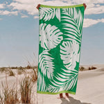 Cotton Collection Palm Paradise Velour Beach Towel
