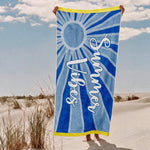 Cotton Collection Summer Vibes Velour Beach Towel