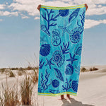 Cotton Collection Tidal Treasures Velour Beach Towel