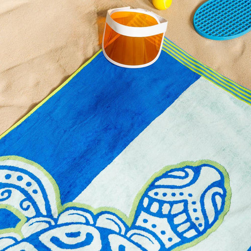 Turtle Velour Beach Towel-Beach Towels