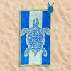 Cotton Collection Turtle Velour Beach Towel