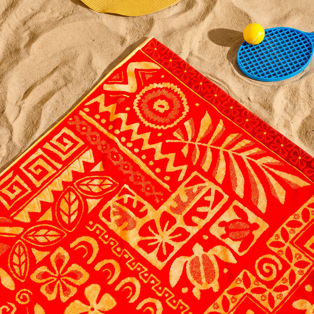 Cotton Collection Velour Boho Bliss Beach Towel-Beach Towels